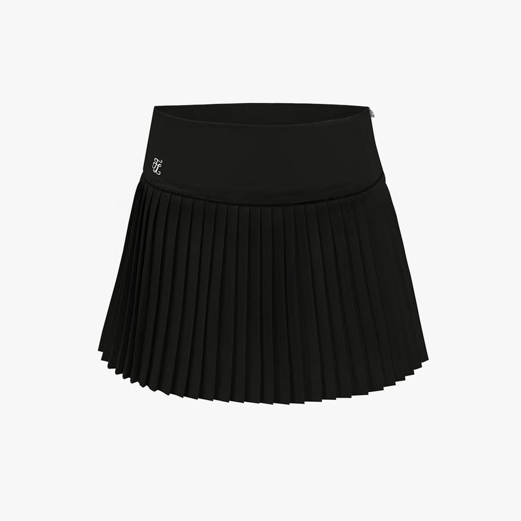 FAIRLIAR GOLF Flare Pleated Ferra Skirt (Black)