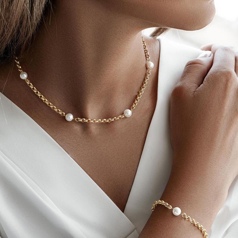 

Модное ретро колье из искусственного жемчуга, женская нишевая бижутерия класса люкс, чокер