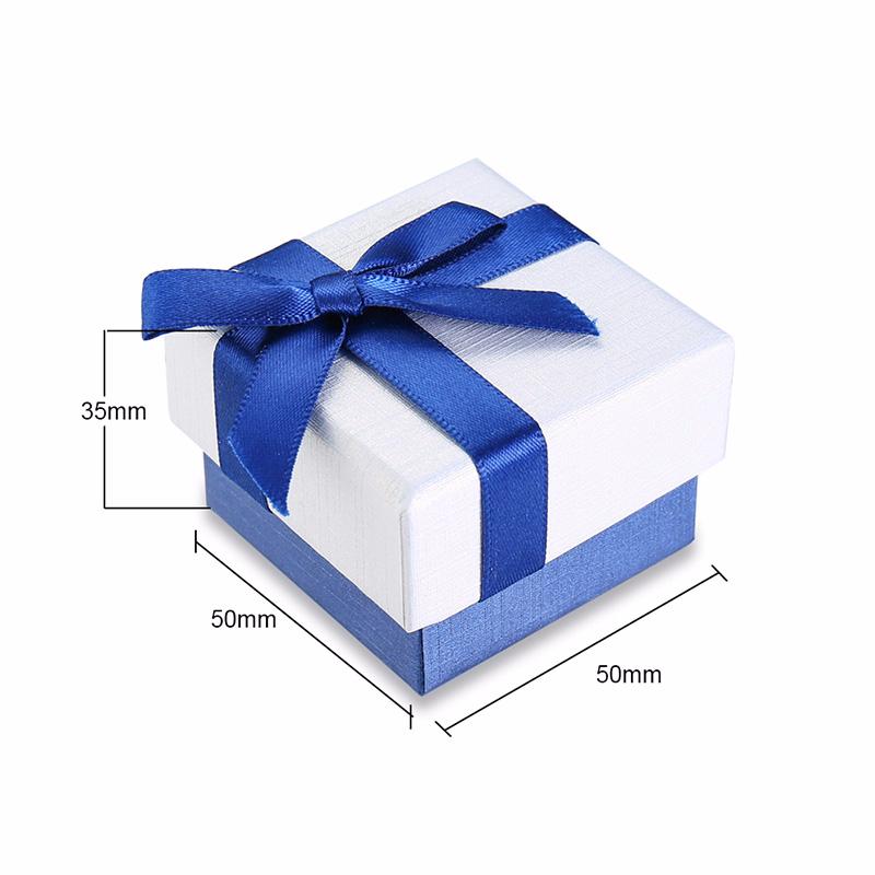 Jewelry Gift Box Rings Necklaces Bracelets Carrying Cases Blue Butterfly Elegant Box