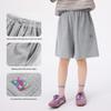 Girls' Elastic Waist Wide-Leg Summer Shorts