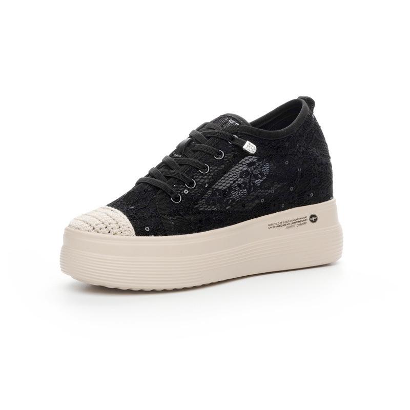 

Sunday new elastic thick-soled inner height-increasing women s shoes fisherman mesh loafer casual sports shoes 39