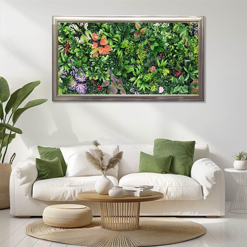 Kunststoff-Kunstpflanzenwand Grün DIY-Simulationspflanzenblatt 25*25cm Ewige Pflanze DIY-Pflanzenpaneel Hochzeitskulisse