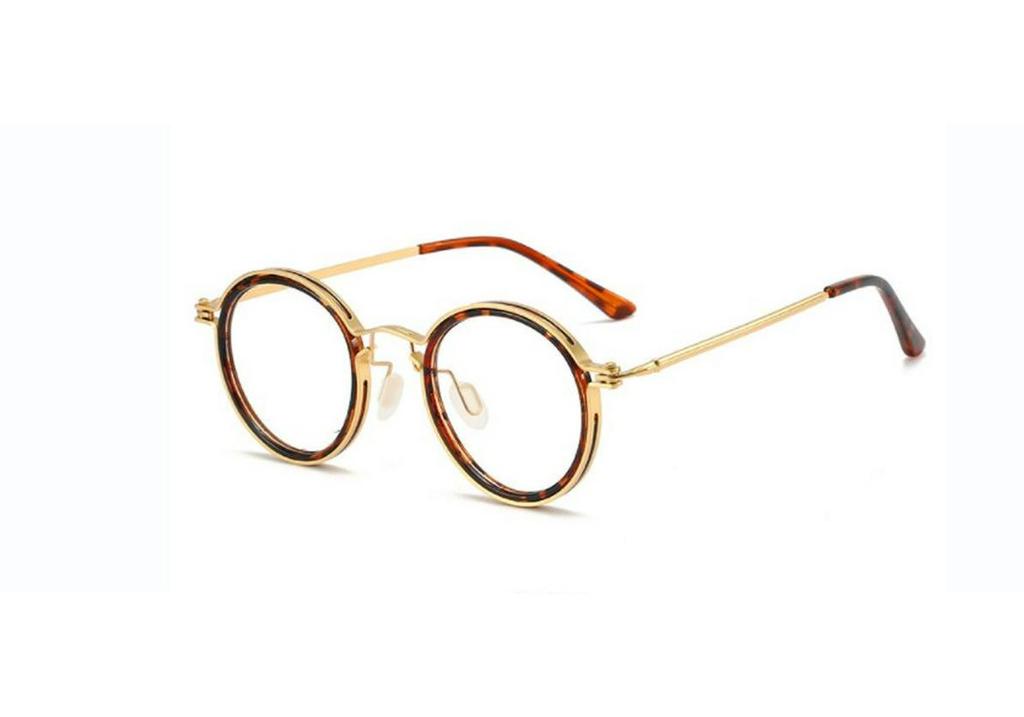 Retro Artistic Round Frame Anti-Blue Light Multifocal Reading Glasses with Smart Zoom for Near and Far Vision