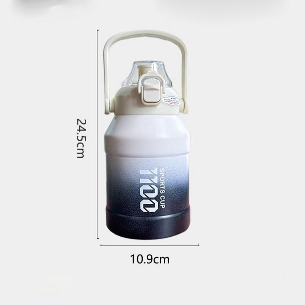 Insulated Hand-held Thermos Cup Leak Proof Straw Thermal Water Bottle  Coffee Tea