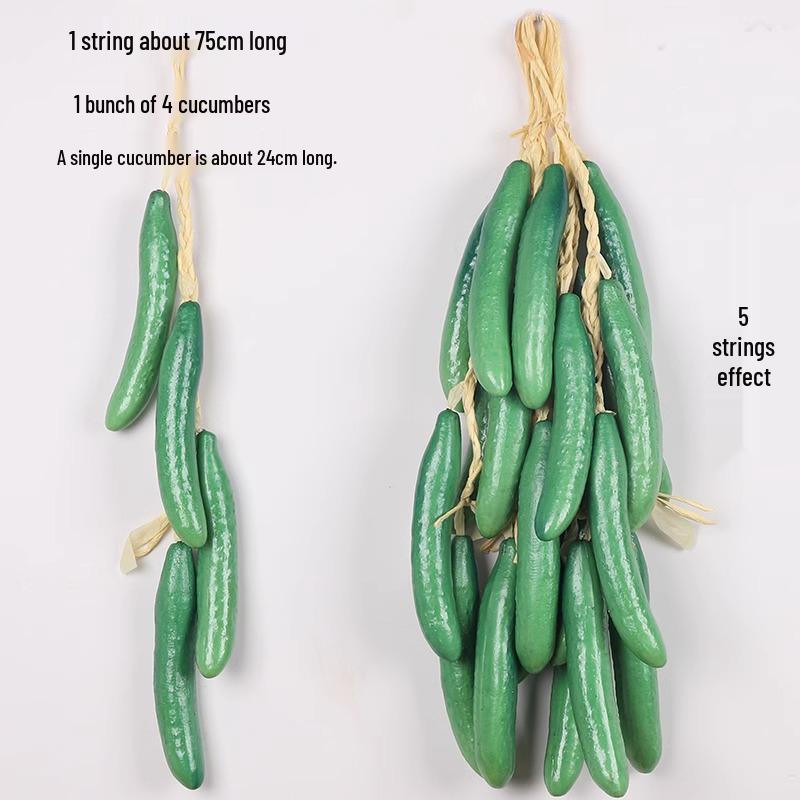 Artificial Vegetable & Fruit Skewer Wall Hanging - Chili & Corn Decor