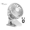 Quiet Desk Fan Portable Clip-on Fan, Built in Night Light, Adjustable 3 Speed, USB Rechargeable Bathroom Ventilation with 720-degree Rotation, Silent