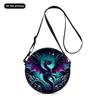Dinosaur Print Round Shoulder Bag Casual Messenger Bag for Woman Best Gifts 2D Flat Casual Daily Crossbody Bag