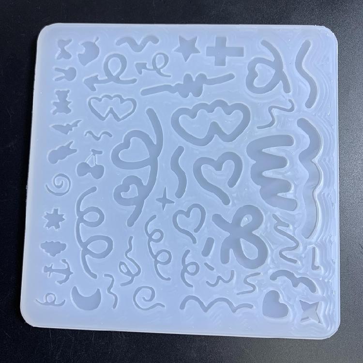 Quicksand Resin Art Mold Crystal Silicone Mold Epoxy Resin Keychain Pendant Mold