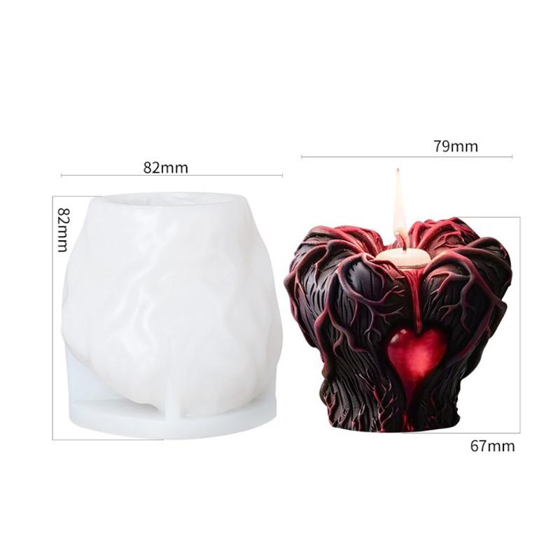 

Формы для свечей в форме сердца Формы для свечей на Хэллоуин 3D Формы для поделок своими руками из смолы Новые C