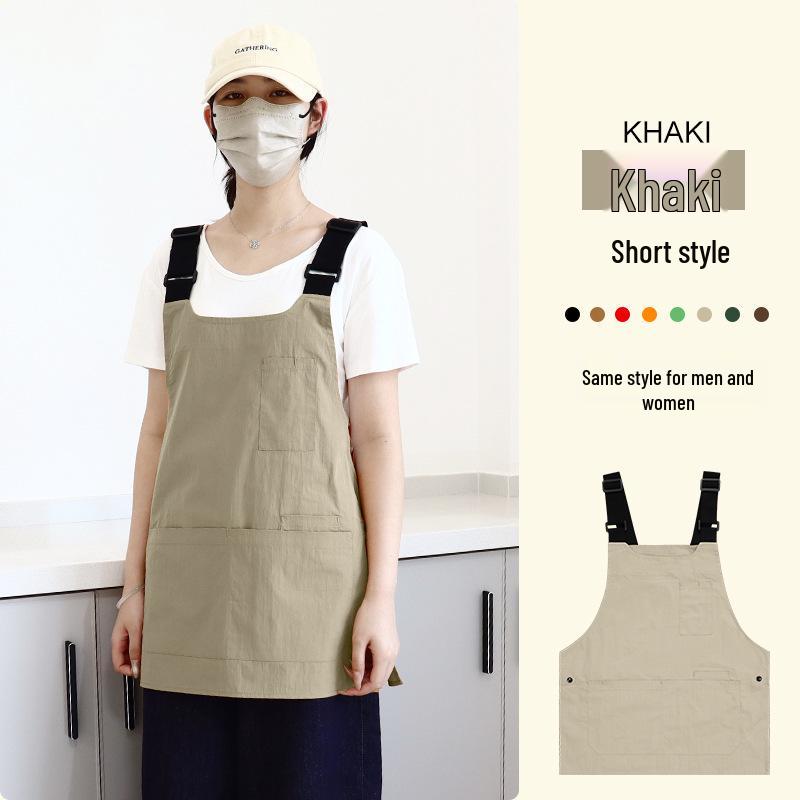Waterproof Canvas Apron with Custom Logo - Art Studio & Barista Workwear Vest Style