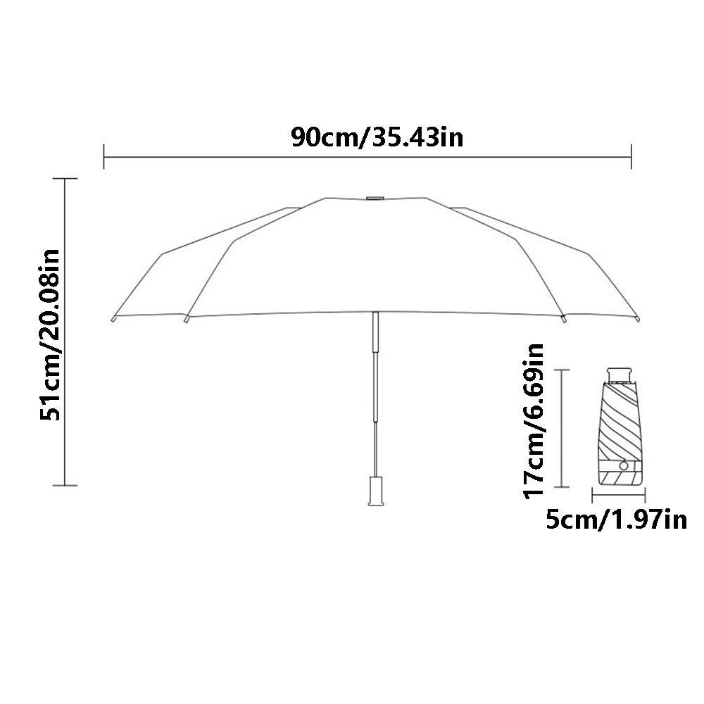 Waterproof Portable Rain Umbrella 5 Folding Folding Mini Sun Umbrella Summer Season