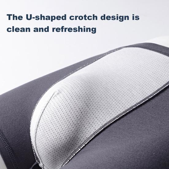 Boxerunterwäsche für Herren, mittelhoher Schnitt, elastischer Bund, U-konvexe Shorts, Höschen, einfarbig, atmungsaktiv, glatte Linien, schnelltrocknende Unterwäsche
