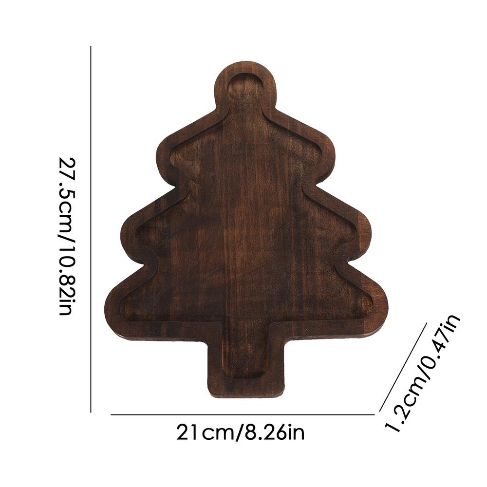 Tavă din lemn, formă de brad de Crăciun, farfurie de sushi, bomboane, gustare, desert, servire, pentru mâncare, desert, fructe, 2024, consumabile pentru petrecere