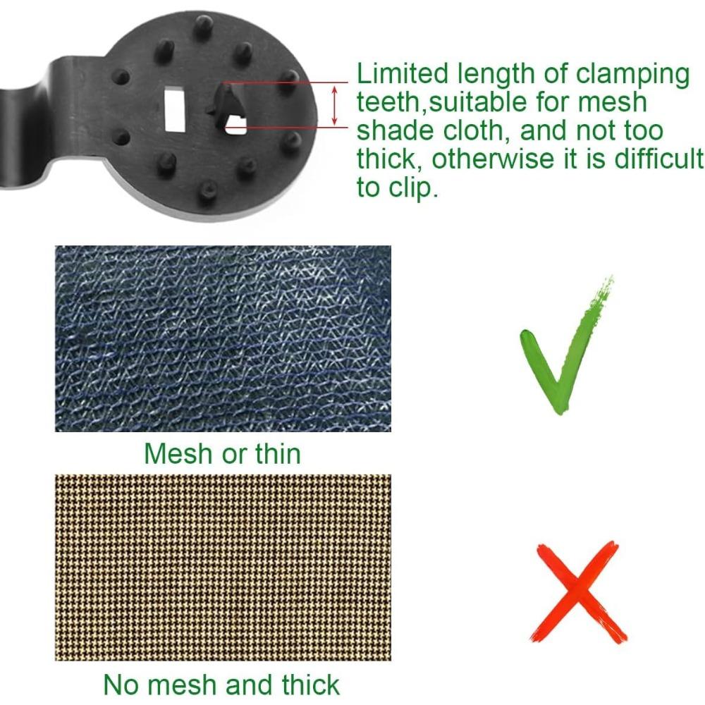 10 PCS Shade Cloth Clips-Round Plastic Sun Shade Clip,Shade Cloth Heavy Duty Lock Grip for Sun Shade Net,Gardening Shade Cloth,Anti Netting Windproof