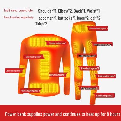 Unisex Electric Heated Clothing Set for Temperature Control - Full Body Warmth with Heated Pants