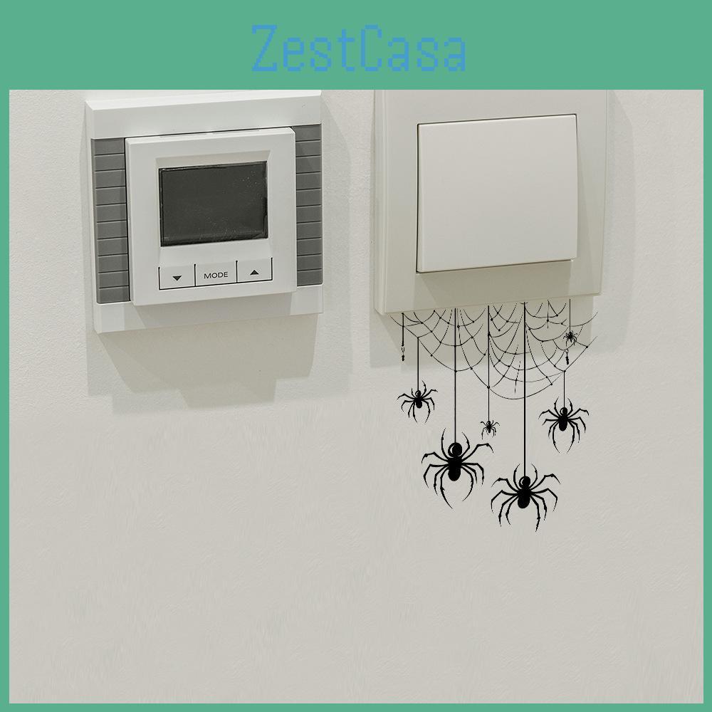 Web Spider Selfadhesive Art Pvc Wall Decal For Living Room And Decor Entryway