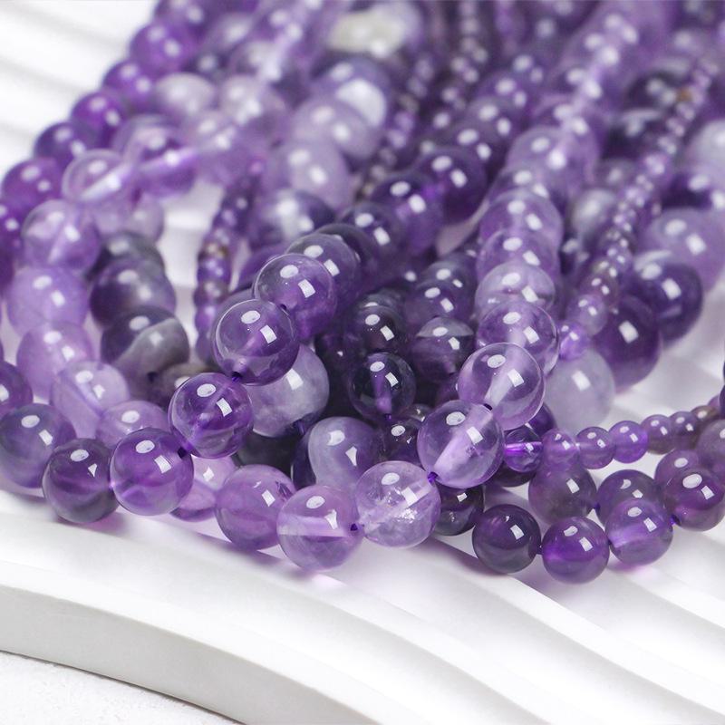Přírodní brazilské ametystové kulaté korálky pro vlastní výrobu šperků