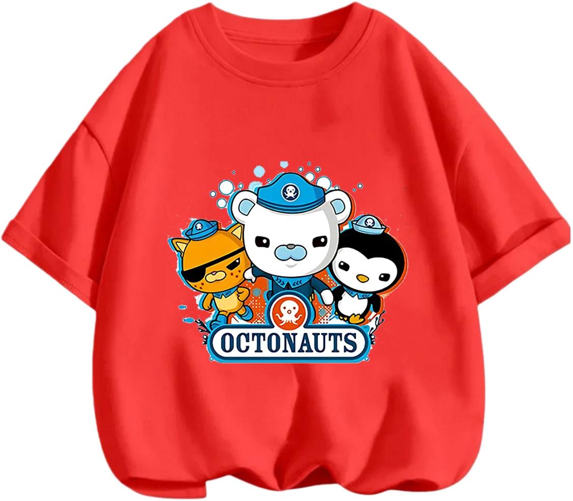 Kids Short Sleeve Crew Neck T Shirt Octonauts Cute Cartoon Print Casual Summer Daily School Clothes Boys Girls 3 14 Years 100