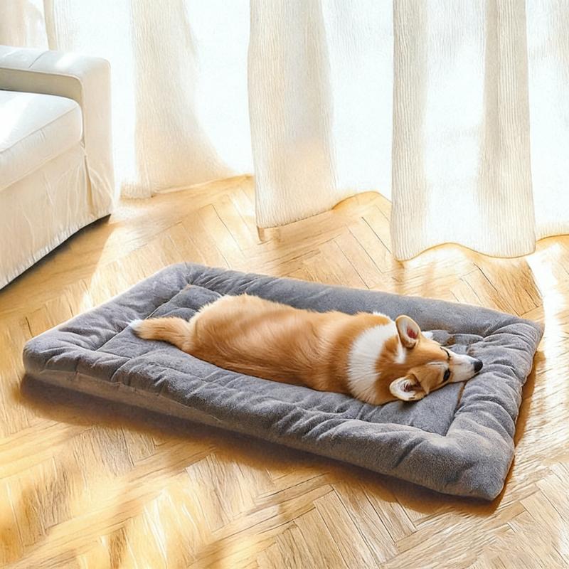 Extra Large Plush Dog Bed Sofa Thickened Super Soft Polyester Pet Mat Dog Crate Mat Bed For Small Medium Large Dog Bed