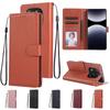 Wallet Card Slot Frame Stand Magnetic Flip Phone Leather Case For Xiaomi POCO X7 5G M7 Pro 14T Pro 13T 12T 11T Anti-fall Cover