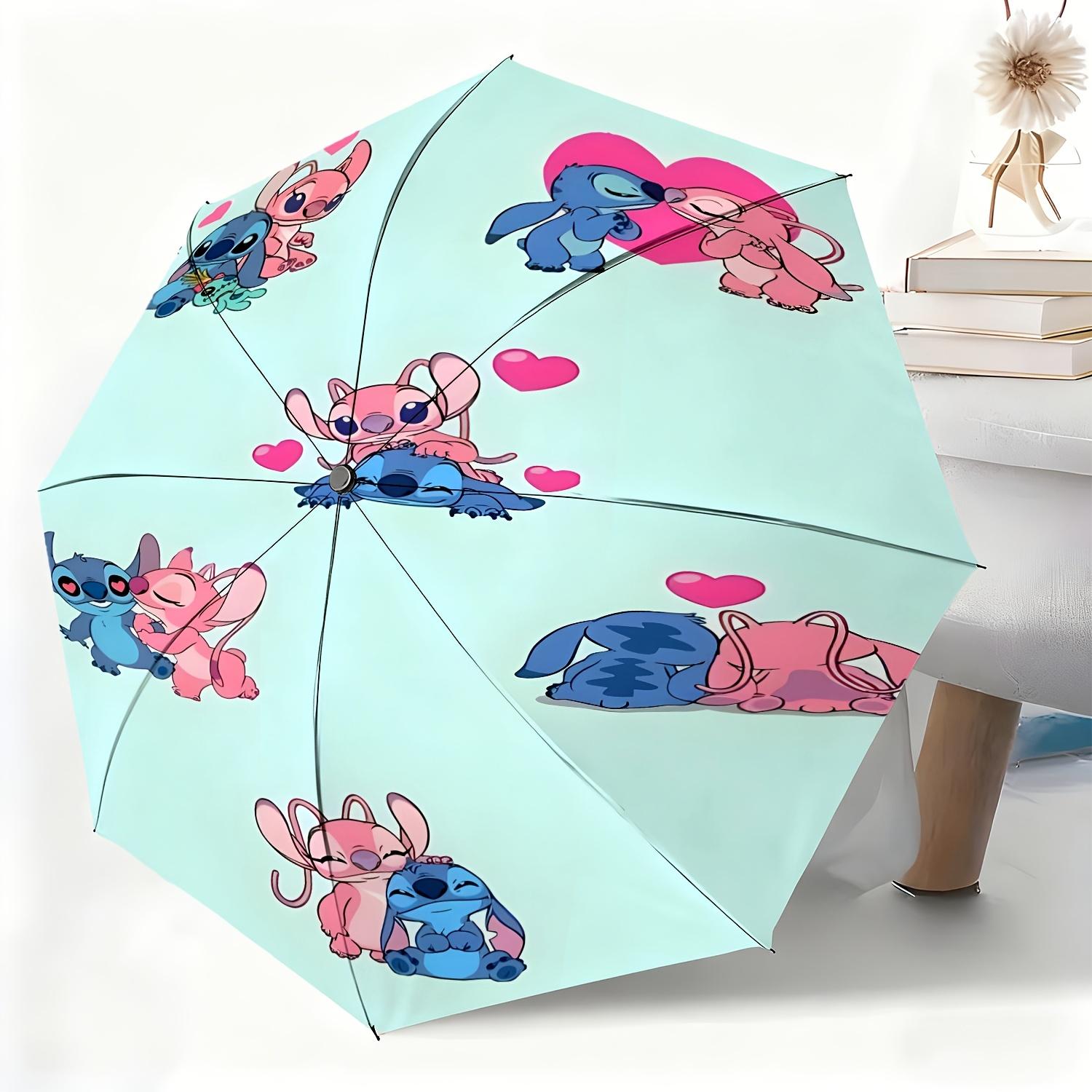 

1pc Disney-Authorized Stitch Couple Cute Automatic Umbrella | All-Weather, Portable Folding Umbrella, Ideal for Christmas and (as the picture,Iron&8K)
