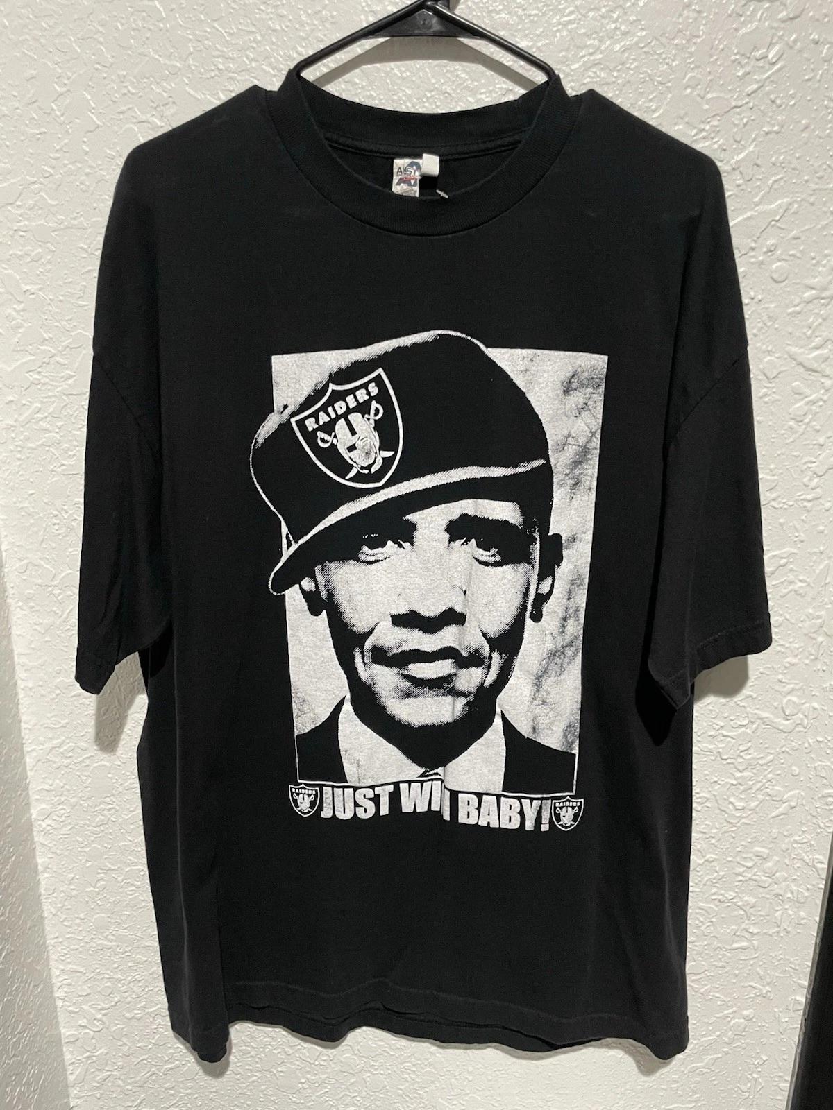 Oakland Raiders Barack Obama 00s T-Shirt 3XL