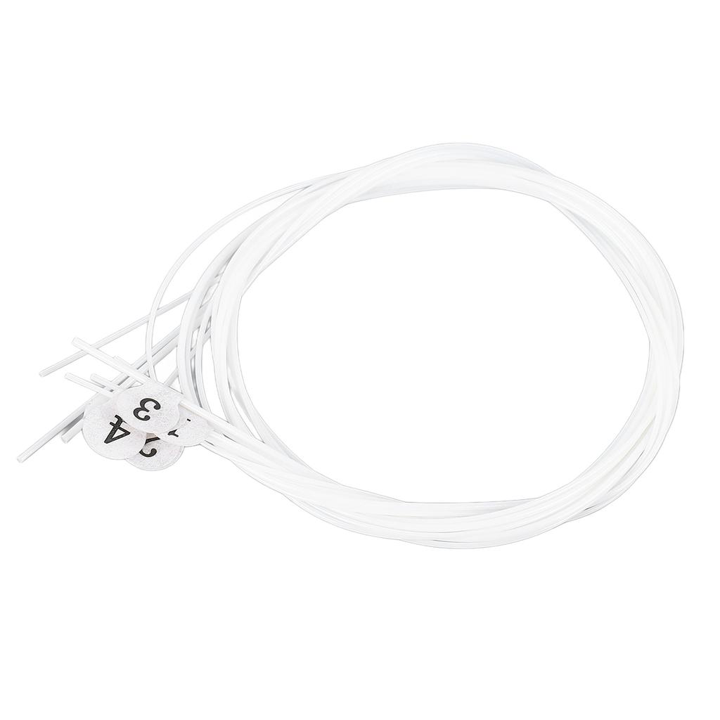 4 Stück Ukulelesaite Nylonsaite Gute Klangqualität Weißes Instrumentenzubehör zum Ersetzen