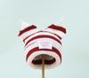 Striped Cat Ear Knit Wool Hat: Autumn/Winter Fashion for Couples
