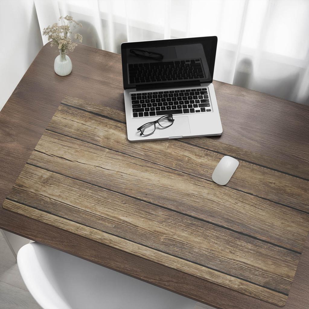 Protective Decorative Mat for Office Table Wooden Boards Background 120x60 cm