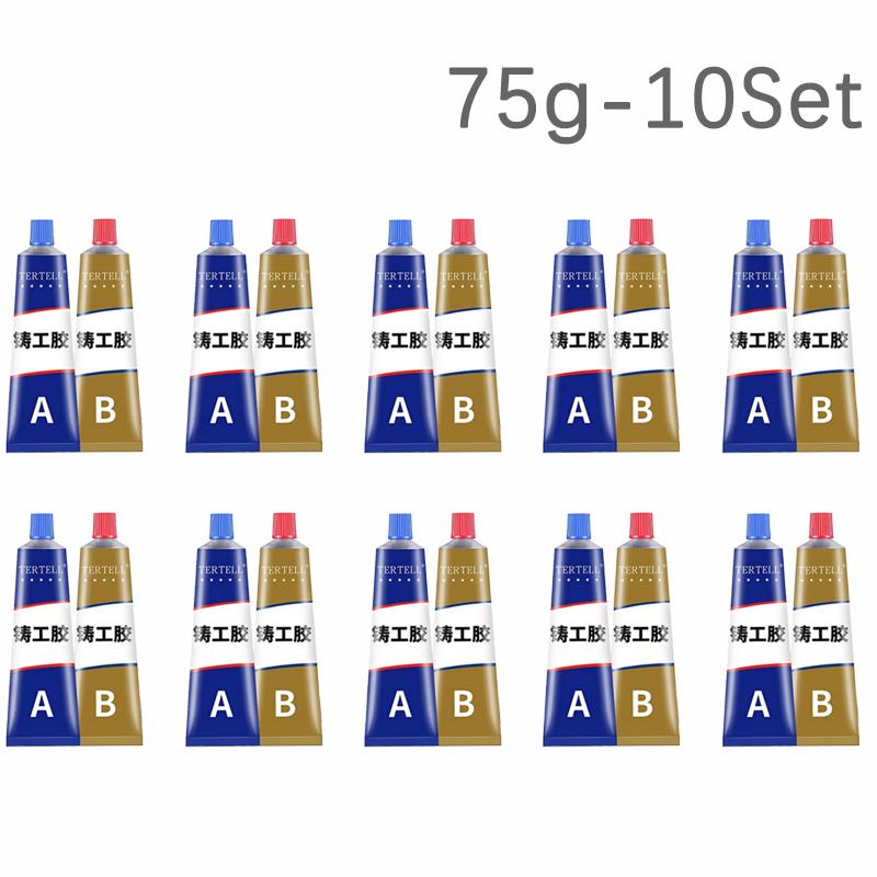 1-10Set Metal Repair Glue Quick-drying Casting Glue Industrial Repair Agent AB Glue Heat Resistance Cold Weld Adhesive