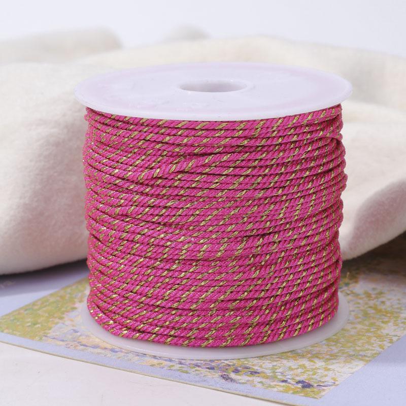 

Золотая нить для плетения браслетов - 20 м, 18/24/30 прядей, прочный шнур ручной работы для подвесок