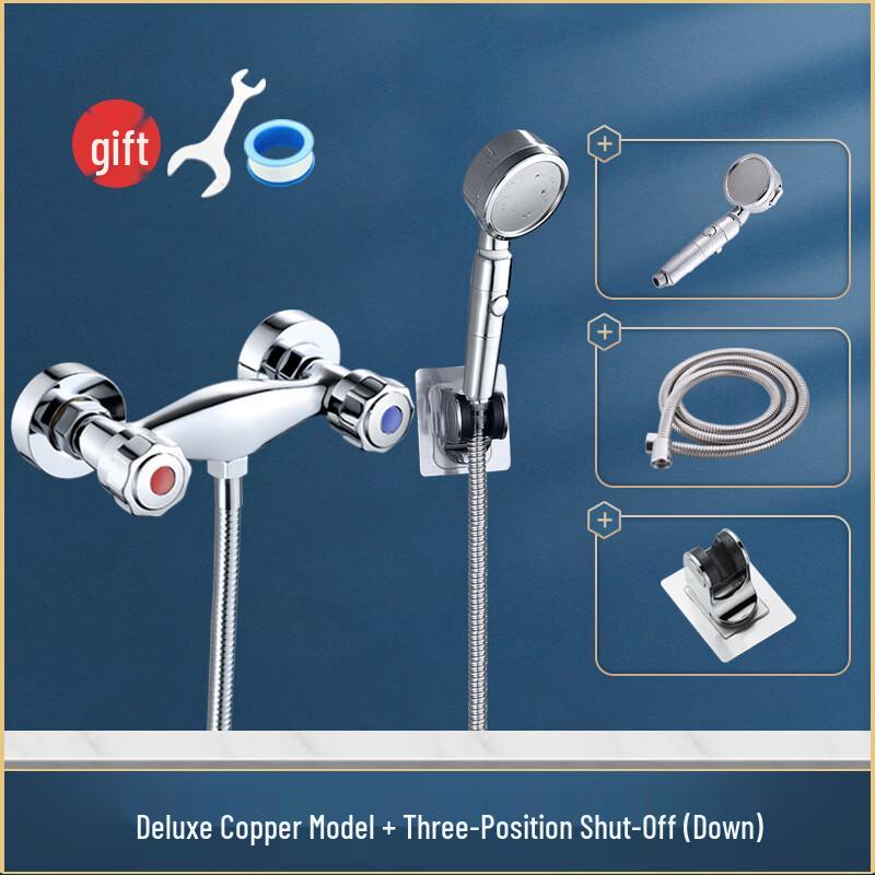 Miling Dual Handle Hot & Cold Brass Mixer Faucet