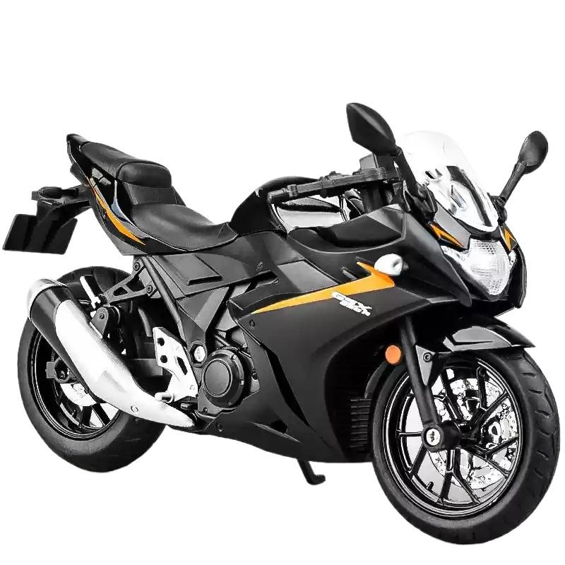 1/12 Suzuki GSX-250R Toy Motorcycle Miniature Model Off-Road Motorbike Racing Sound & Light Diecast Collection Gift Boy
