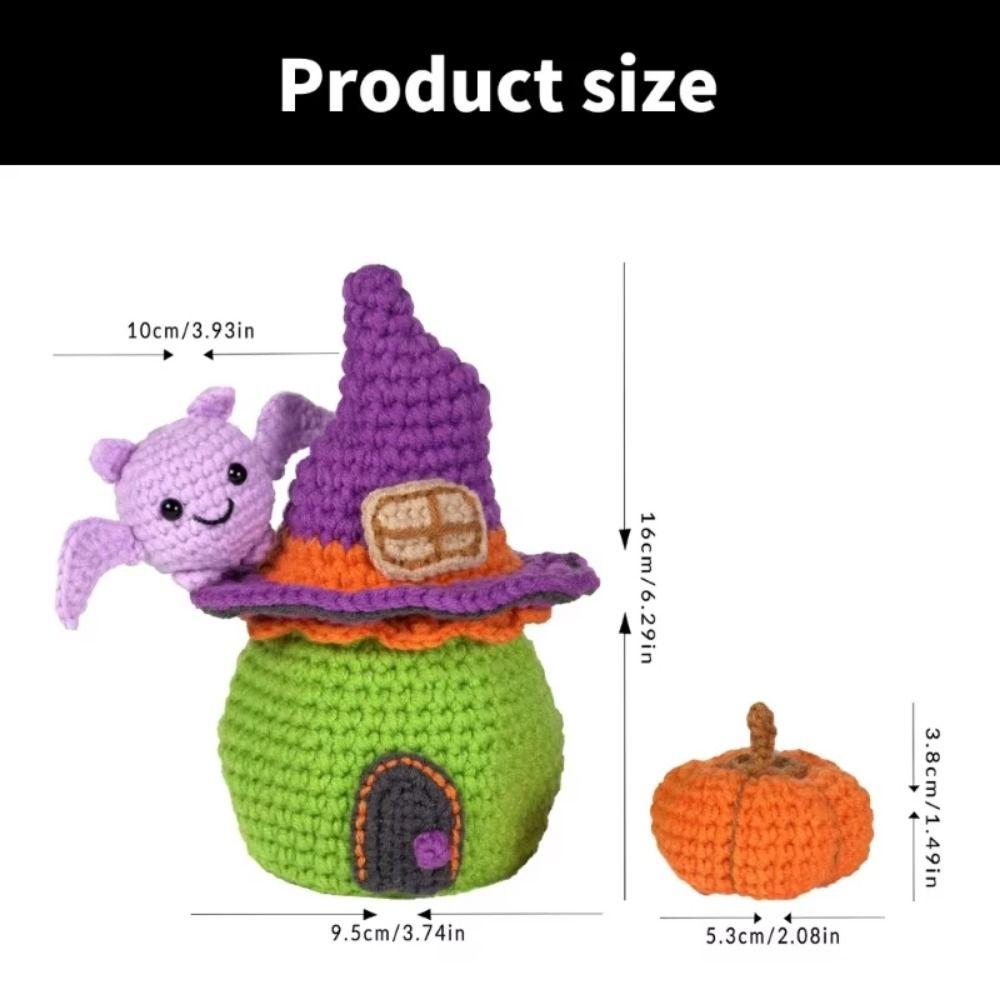 Creative Halloween Thread Crochet Material Little Green Doll Beginner Crochet Kit  Beginners