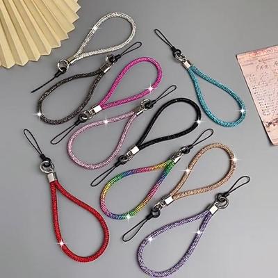 Závěsné lano proti ztracení, třpytivé okázalé kamínky, šňůrka na telefon s diamanty, krystaly, popruhy na zápěstí, klíčenka