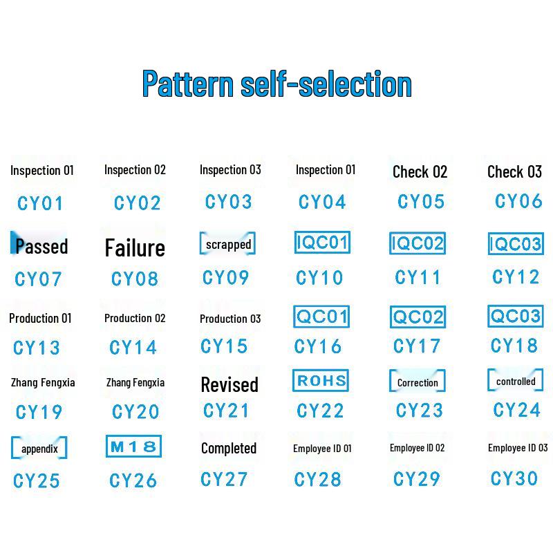 Medium QC Stamp: Auto-Inking, Employee & Pass Numbering, Inspection Approved.