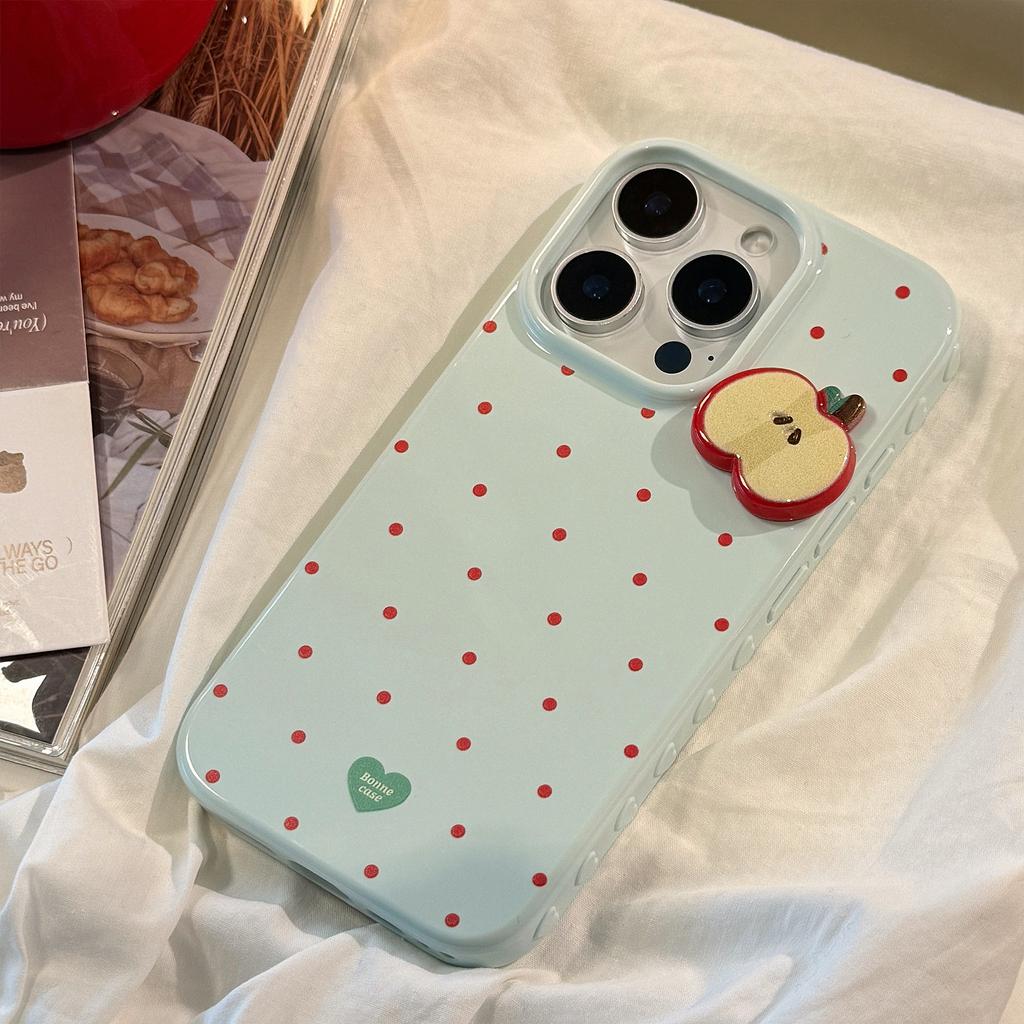 Red Dots Apple 17 Mobile Phone Case Iphone16promax Suitable for 12 Anti-fall 14 Three-dimensional 13 Small Fresh 15