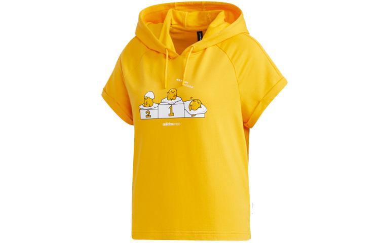 Adidas Neo Set in Sleeve T Shirt Women s Yellow GL7234 L