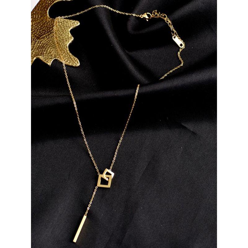Steel Accessible Luxury Fashion New European and American Style Necklace Female Korean Simple Ins Fashion Stylish Versatile Mori Tassel Clavicle Chain