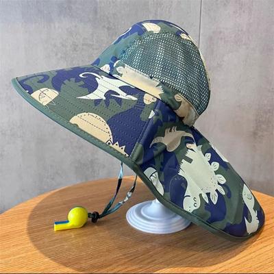 Children's Hat Summer Large Eave Sunshade Shawl Hat UV Resistant Fisherman Hat Sunscreen Sun Hat