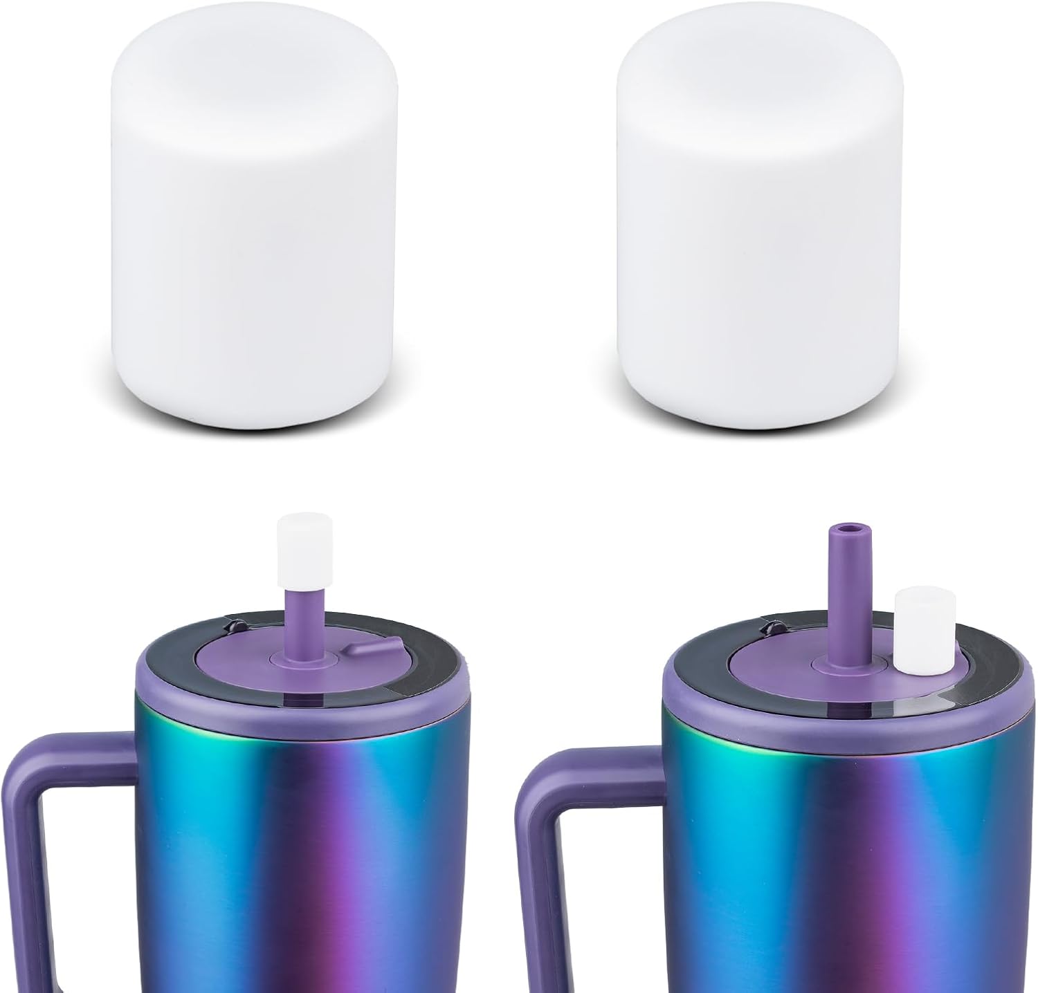 

2 Pack Magnetic Straw Caps Compatible with BrüMate All Era and Resa Tumblers белый