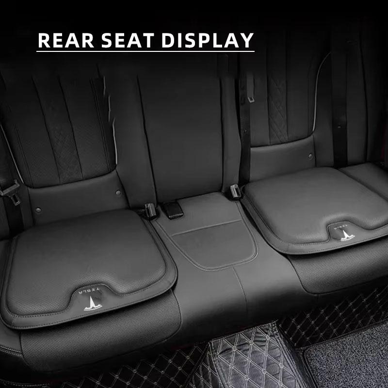 CREKH1 Nappa Leather Car Seat Cushion For Tesla Model S X Y Juniper 3 Highland Cybertruck Breathable Seat Cover Car Interior Accessorie