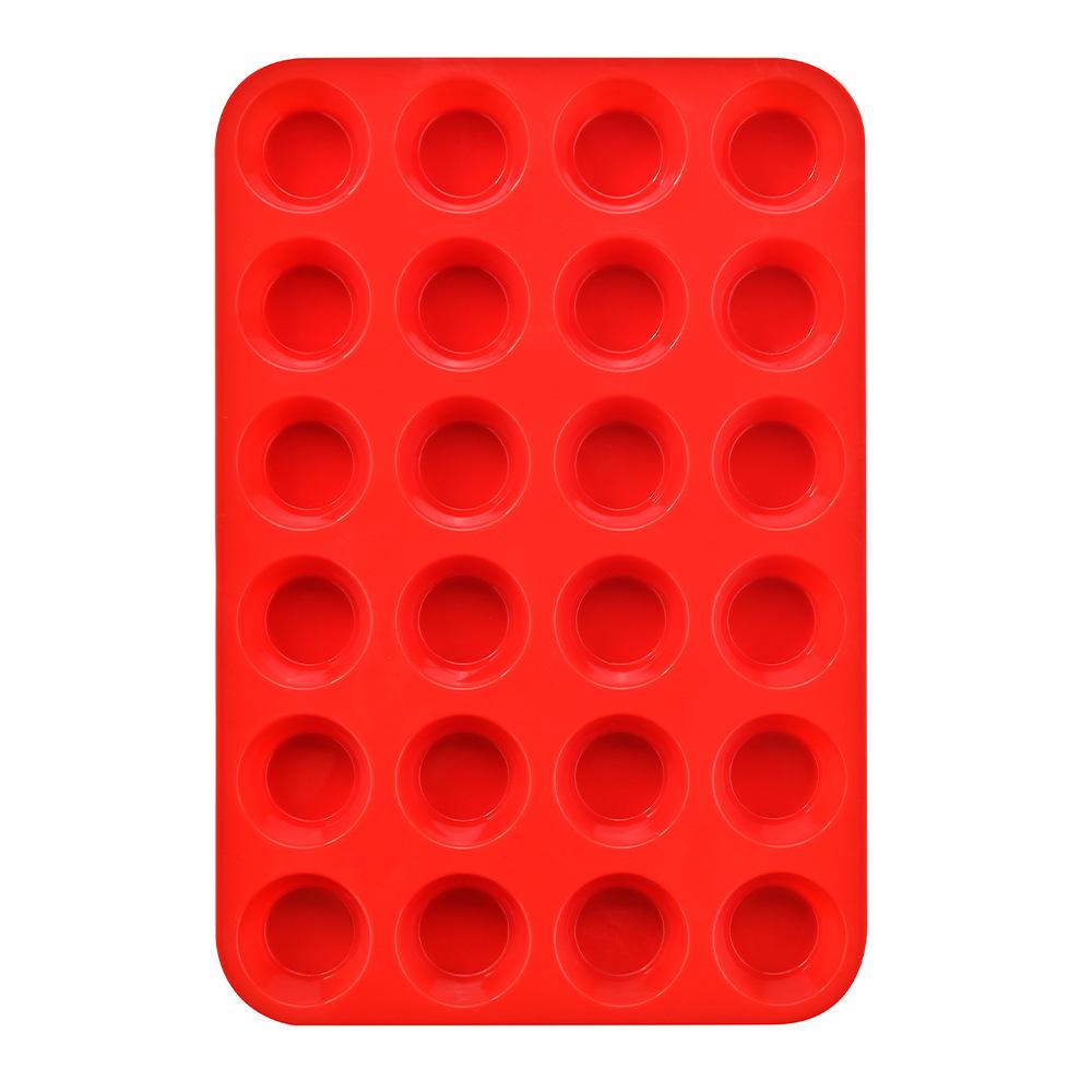 Stampo in Silicone per Muffin e Torte da 12/24 Tazze - Antiaderente, Resistente alle Alte Temperature, Strumento da Forno