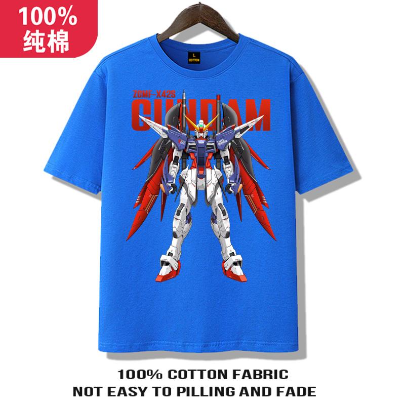 Gundam Clothes Mens 2025 Summer New Cotton Childrens Machine Mecha Mobile Soldier Gundam Shortsleeved Tshirt