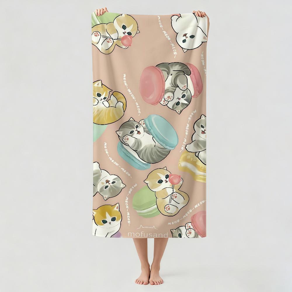 Cartoon cute M-mofusand Towel Drying Bath Towel Applicable To Light Swimming Camping Yoga Beach Out