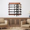 Gun Rack 5-Slot Wood Gun Rack Wall Mount Gun Display Rack holds 5 Rifles