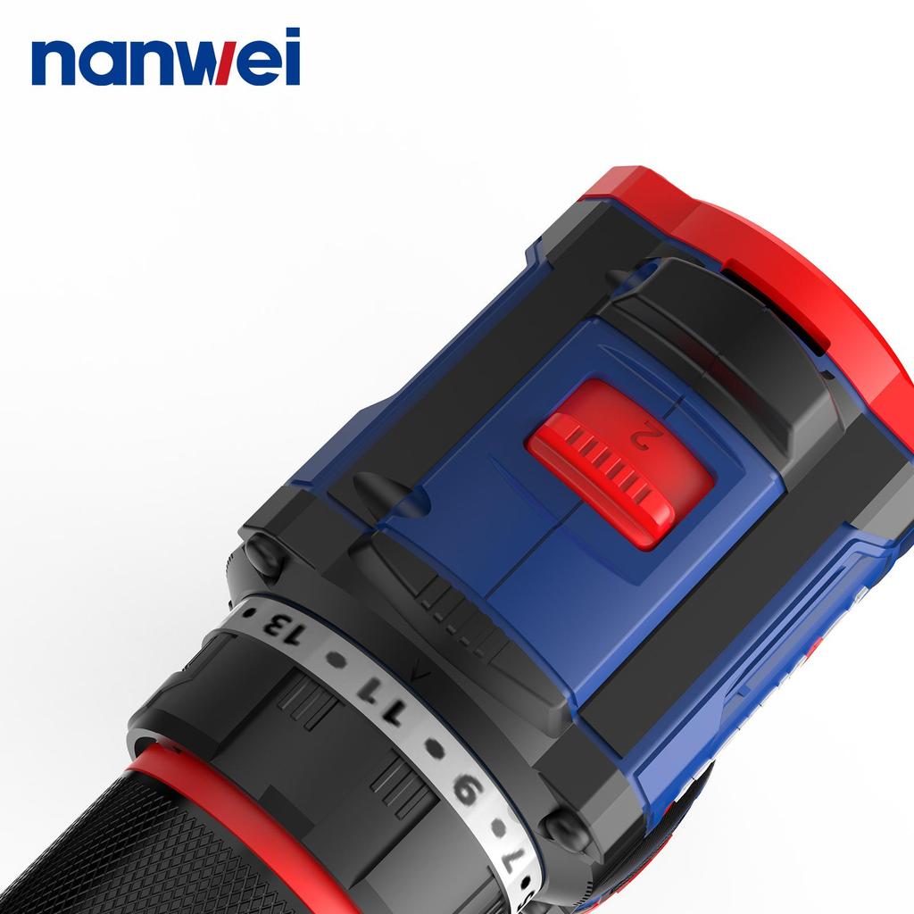 NANWEI 45N Electric drill 10 mm with two-speed function, 16V, brushless motor