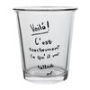 Short Flip-top Cup, Transparent Thickened Glass Letter Milk Cup, Office Beverage, Iced American Coffee Cup