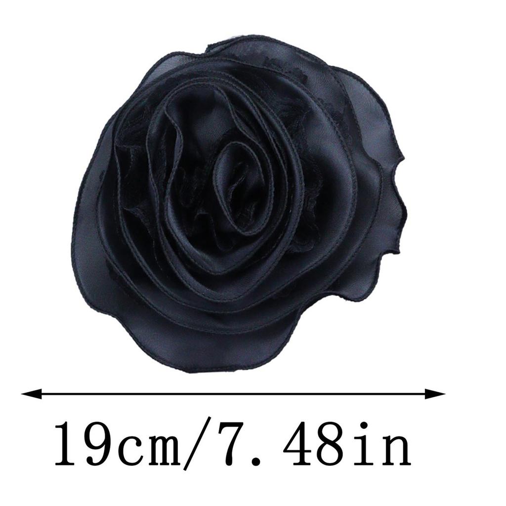 Charming Large Flower Lapel Pin with Lace Details Delicate Brooch Pin with Lace Embellishment for Fashion Enthusiasts