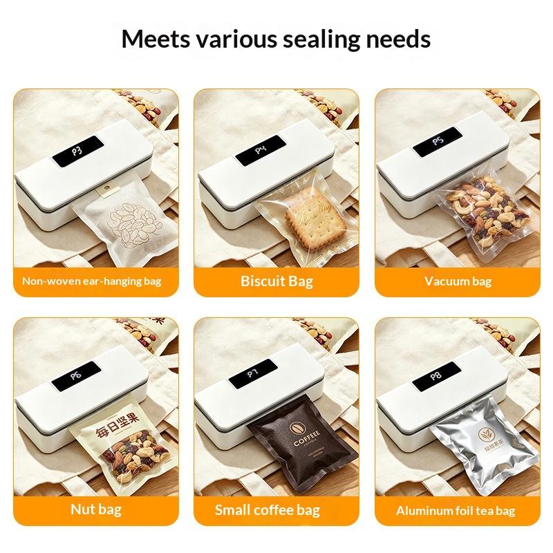 Mini Plastic Bag Sealer Rechargeable Handheld Heat Sealing Machine 1PC for Home Kitchen Food Storage Snack Bag Resealing